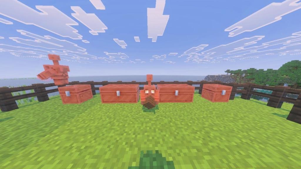 Copper Golems sorting items in minecraft