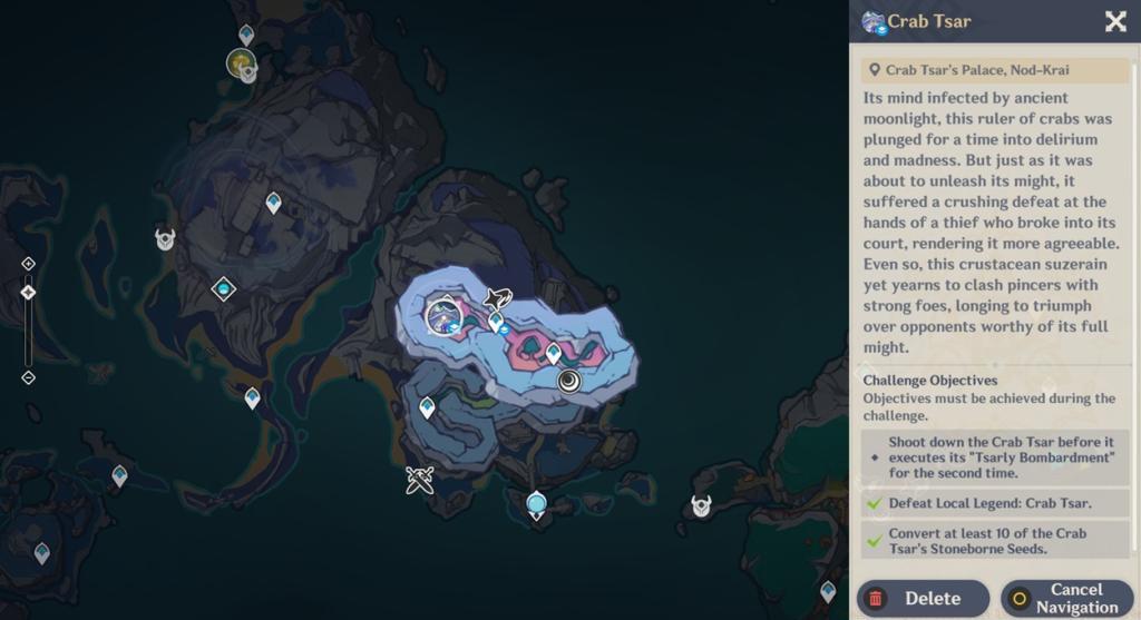 Crab Tsar Local Legend Location Genshin Impact