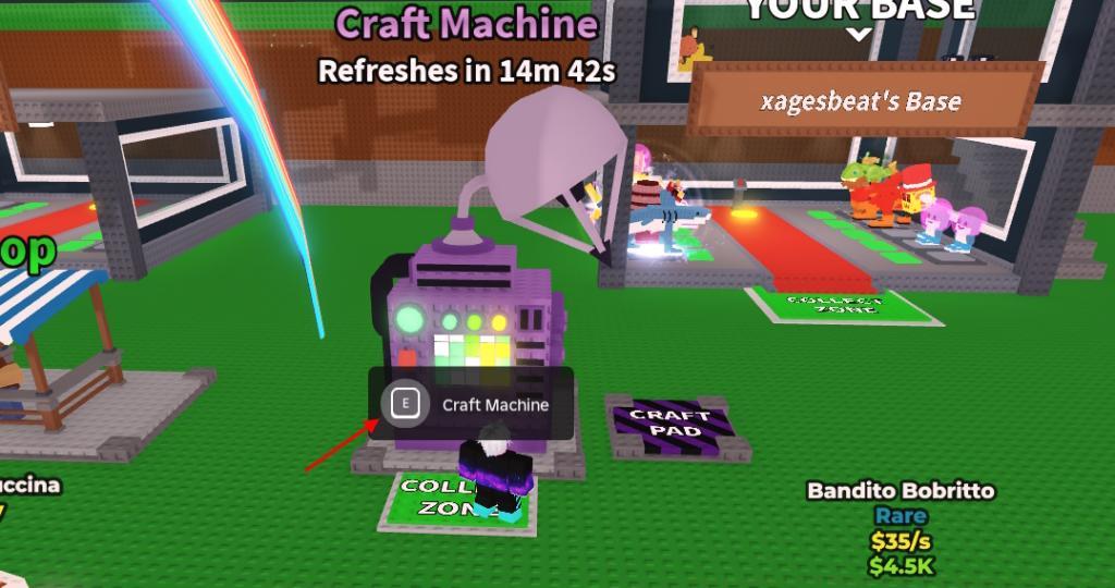 Craft Machine use in Steal a Brainrot