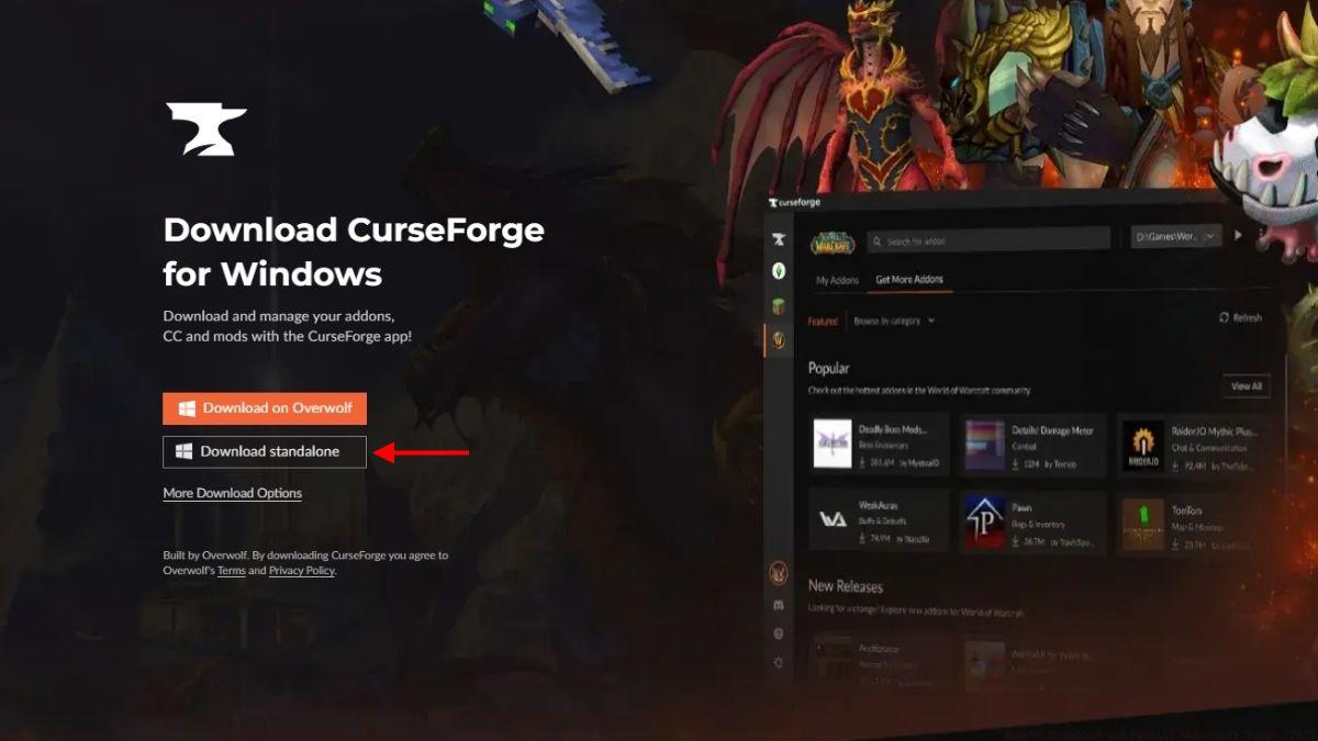 Curseforge site