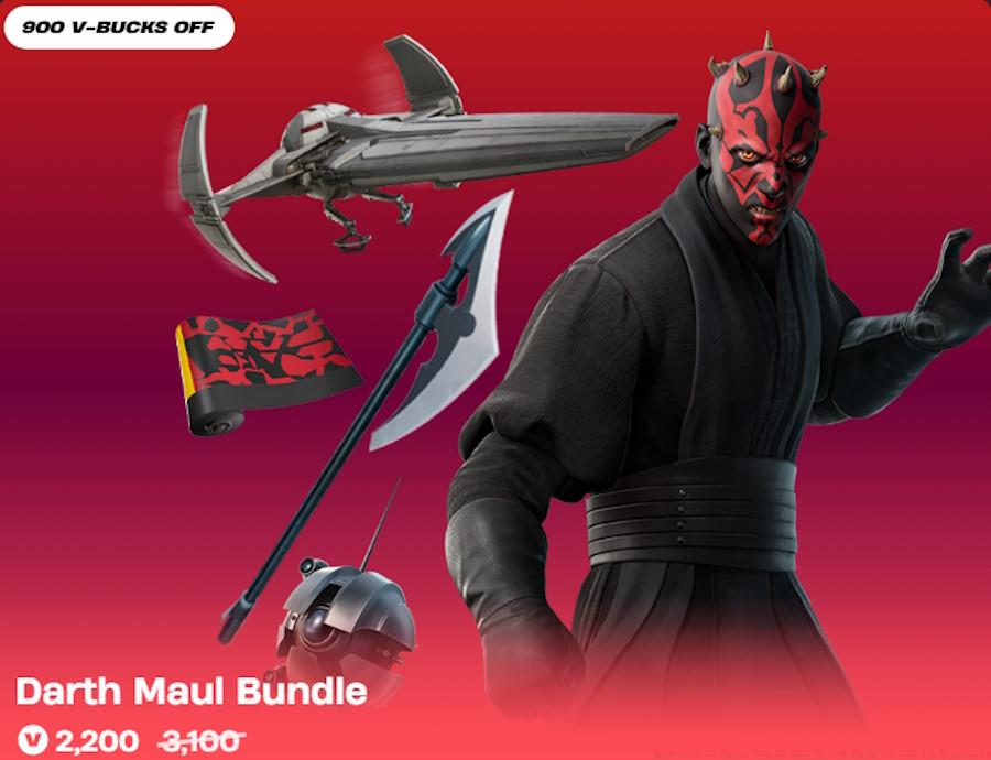 Darth Maul bundle in Fortnite