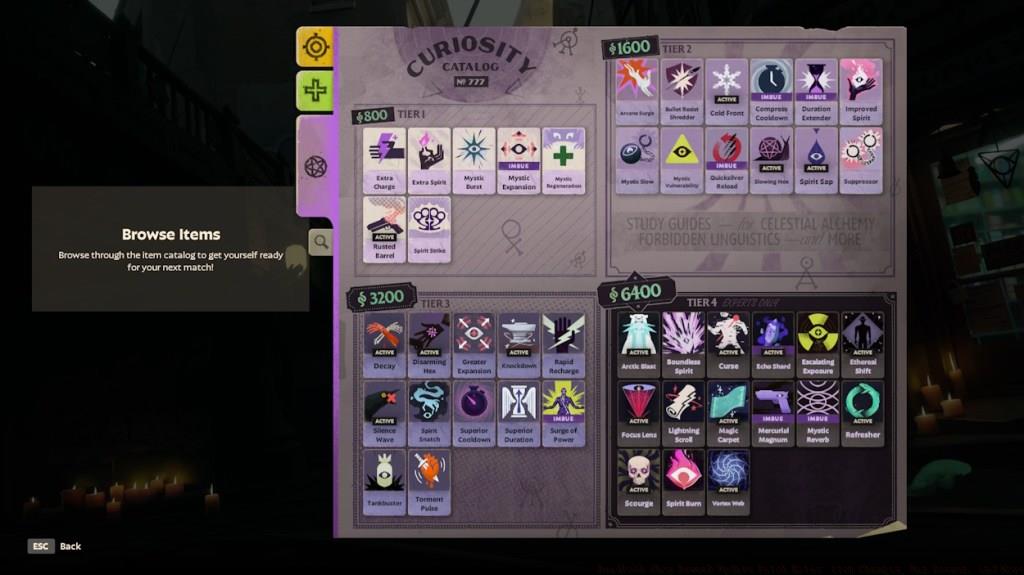 Deadlock new spirit item shop tab