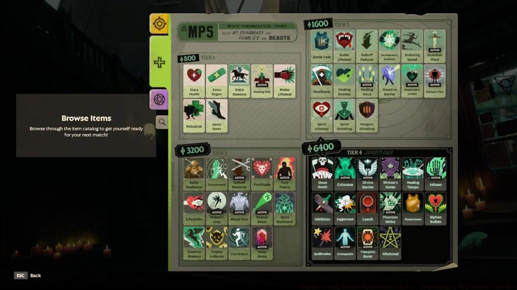 Deadlock new vitality item shop tab