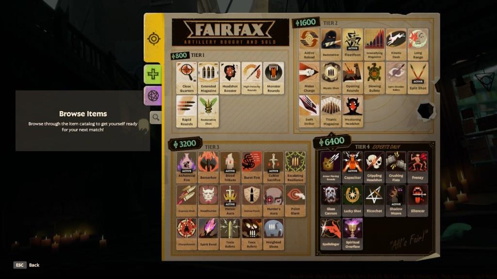 Deadlock new weapon item shop tab