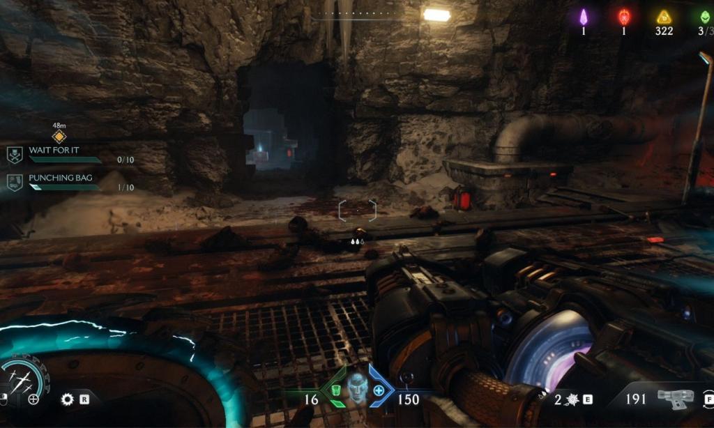 Caved-in wall in Doom The Dark Ages