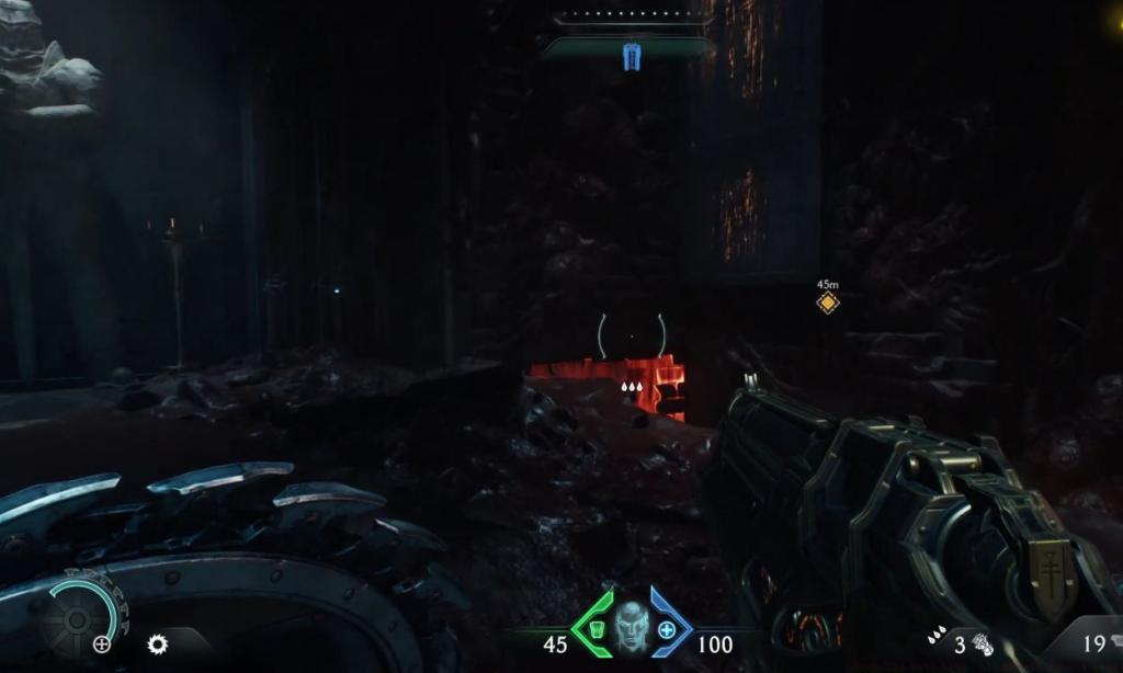 Wall leading to Chapter 2 Secret Area 4 in Doom The Dark Ages