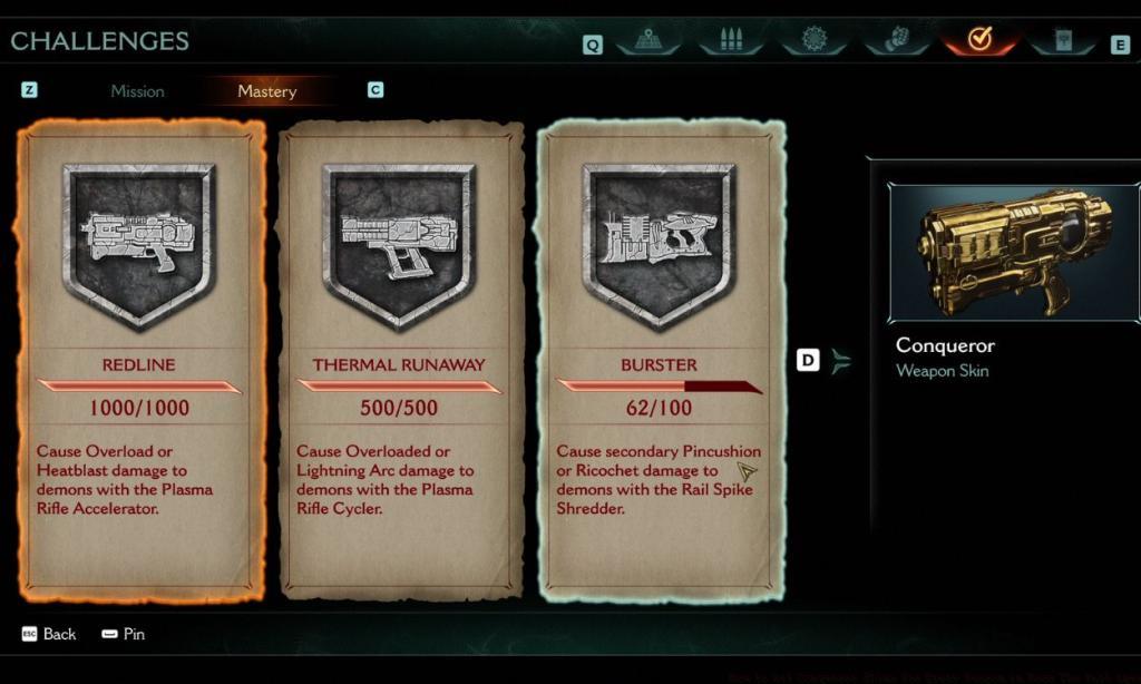 Mastery Challenges in Doom The Dark Ages