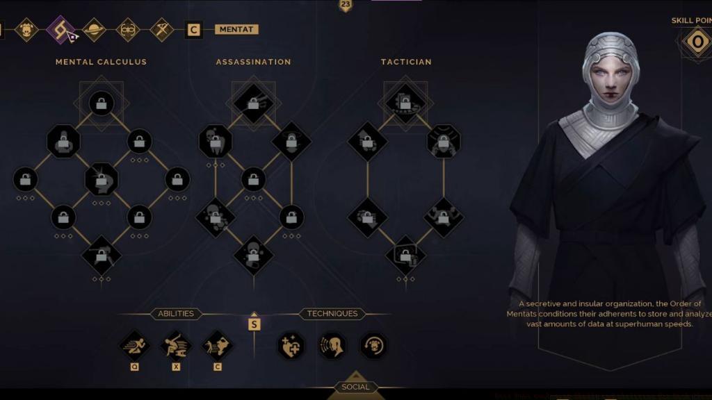 Mentat skill tree in Dune Awakening