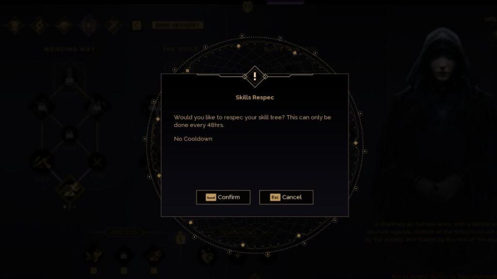 Respec skills option in Dune Awakening