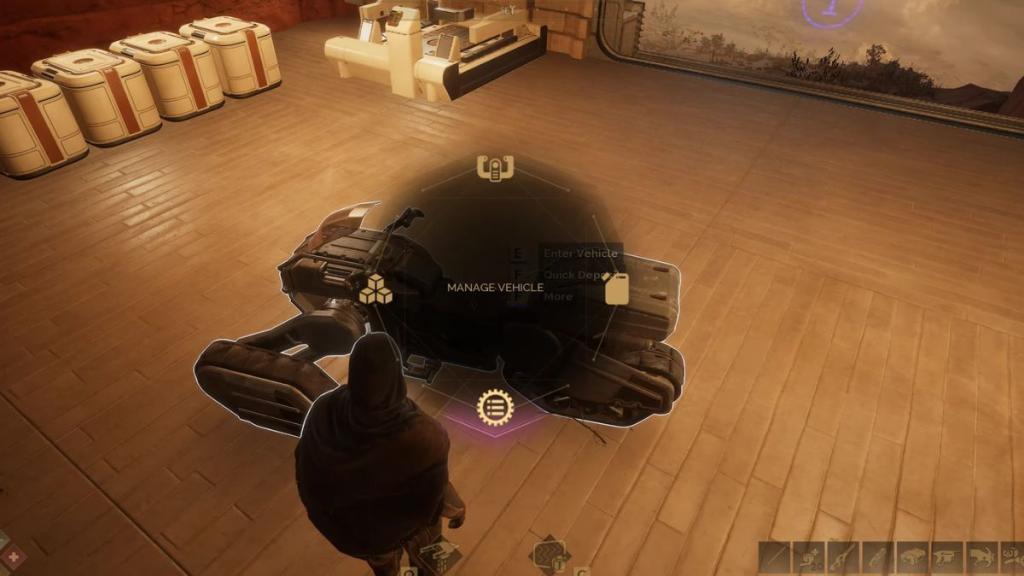 The Sandbike Management Radial in Dune Awakening