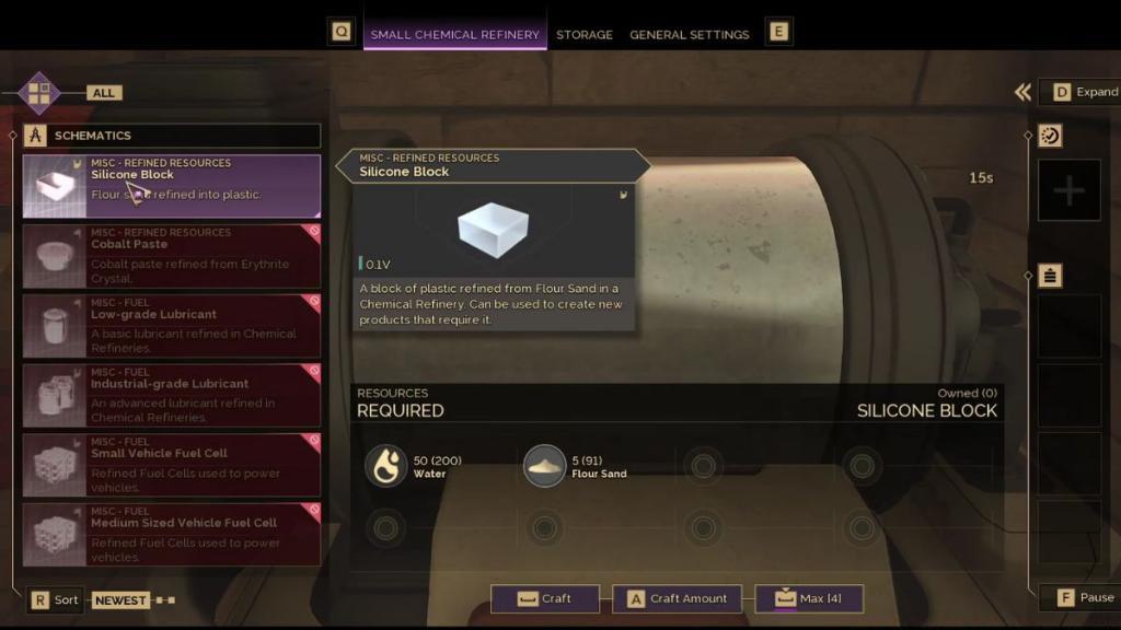 Silicone Block Recipe in Dune Awakening