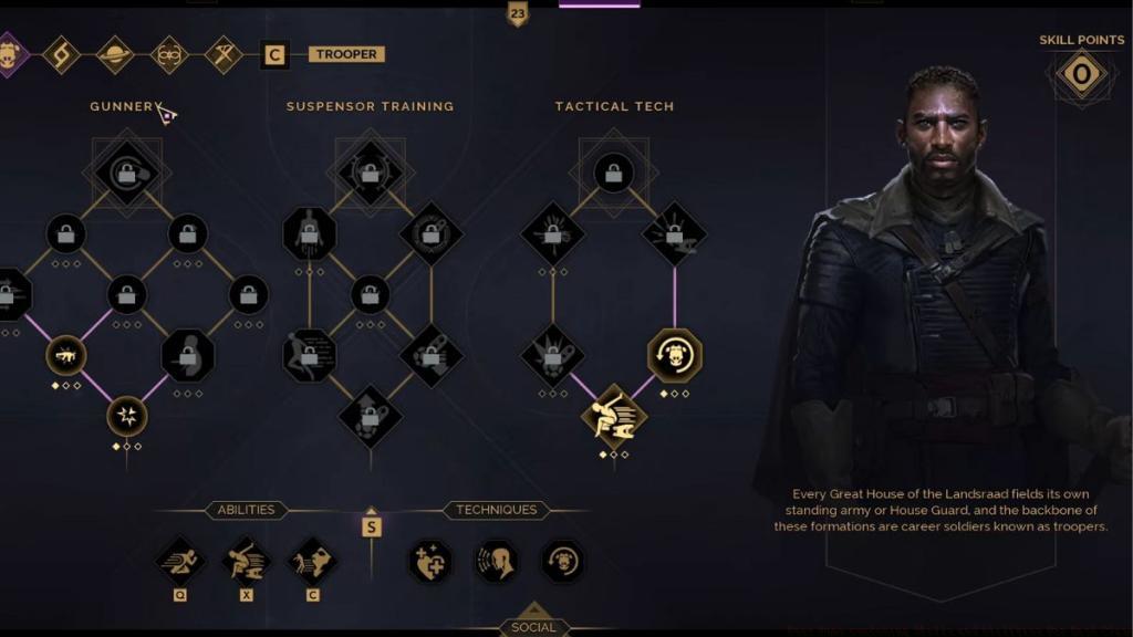 Trooper Skill Tree in Dune Awakening 