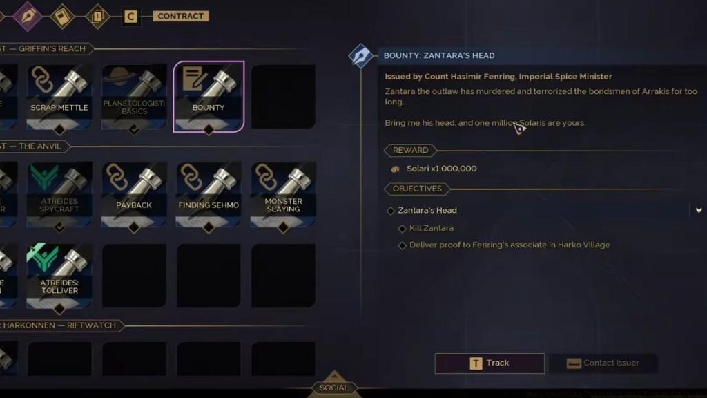 Zantara's Head Bounty in Dune Awakening