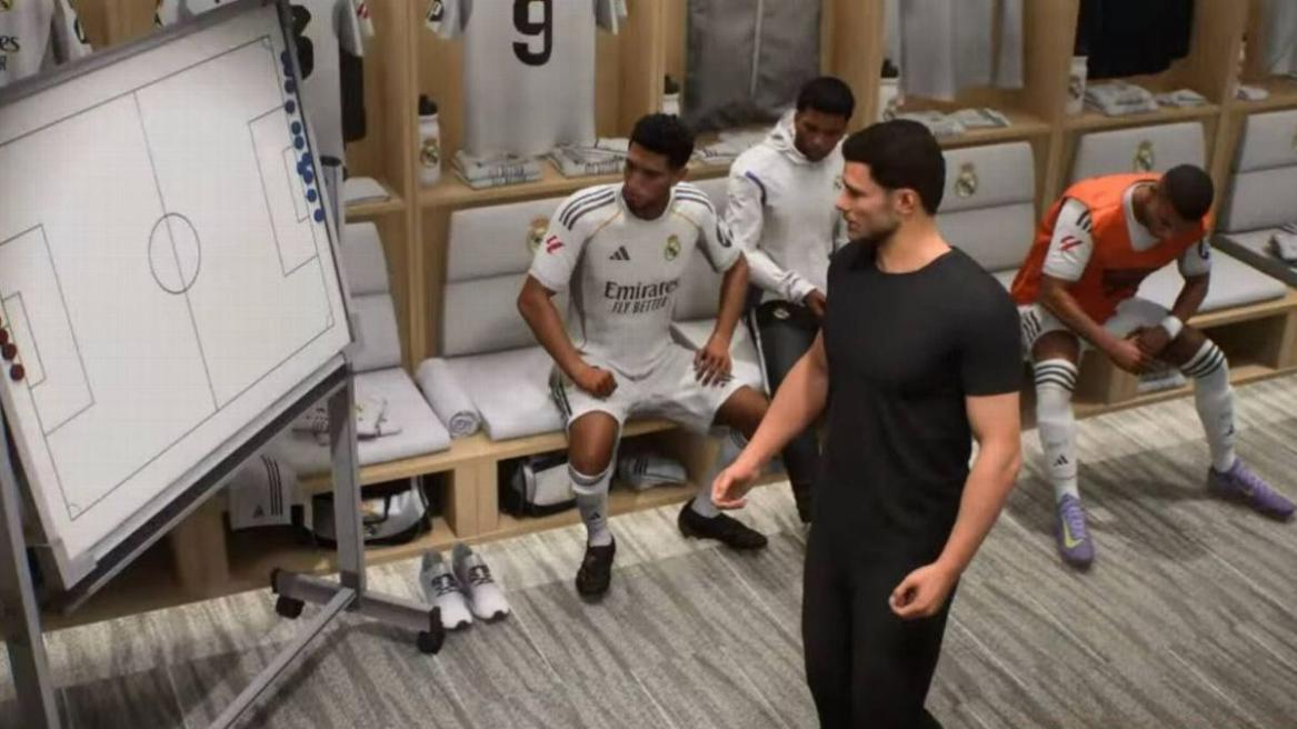 Xabi Alonso instructing players in EA FC 26