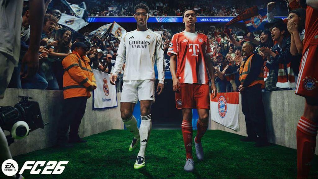 Jude Bellingham and Jamal Musiala on the EA FC 26 cover