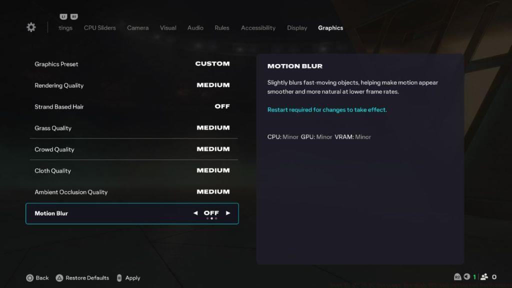 EA FC 26 PC Settings Menu