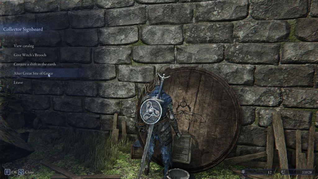Alter Site of Grace option in Elden Ring Nighreign