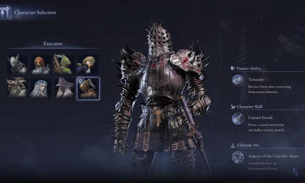 Elden Ring Nightreign Character Selection Menu