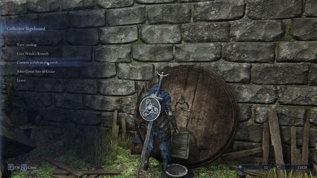 Collector Signboard menu in Nightreign