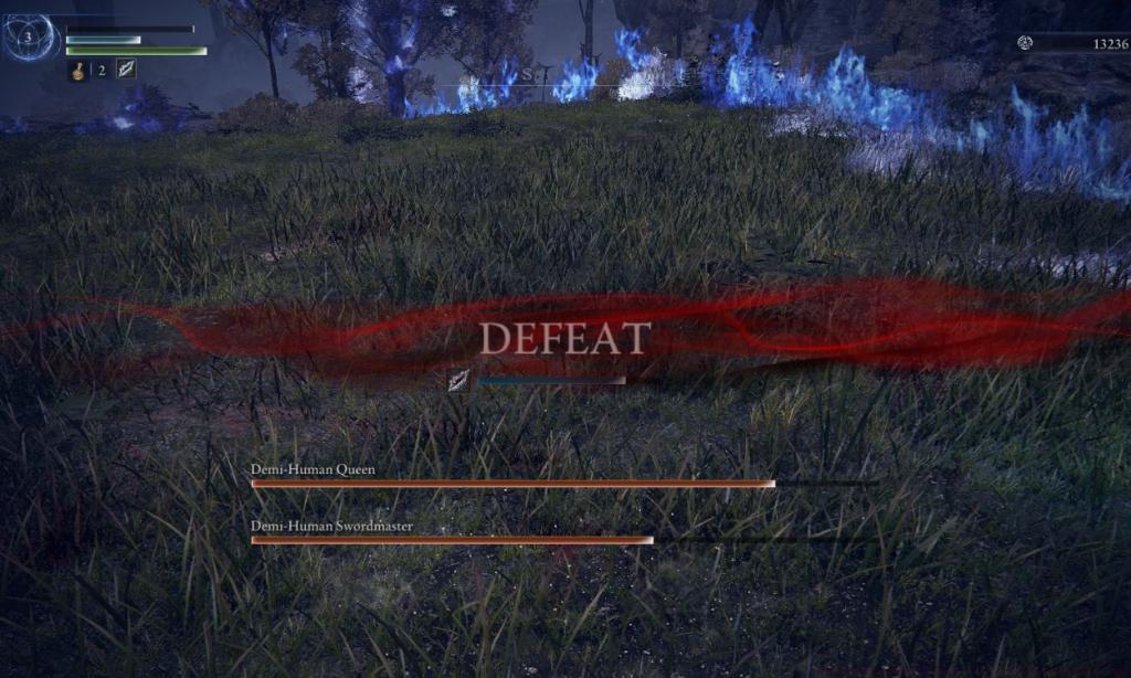 'Defeat' screen in Elden Ring Nightreign