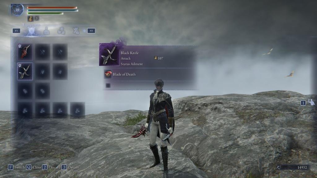 Duchess holding Black Knife in Nightreign