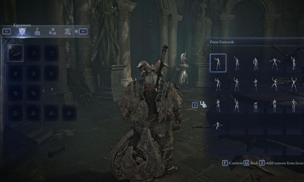Gesture menu in Elden Ring Nightreign