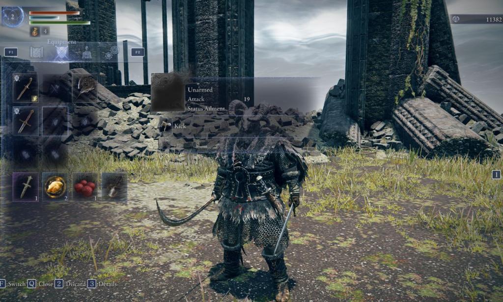 Equipment menu in Elden Ring Nightreign