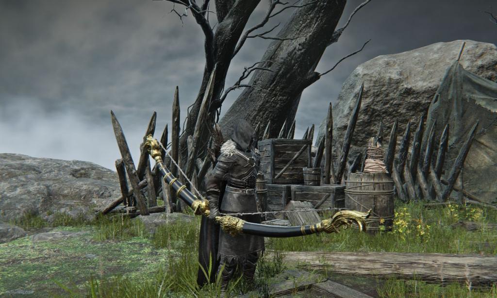 Ironeye holding Lion Greatbow in Elden Ring Nighreign