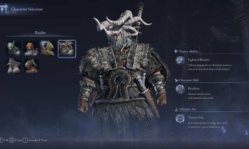 Elden Ring Nightreign Raider Character Class