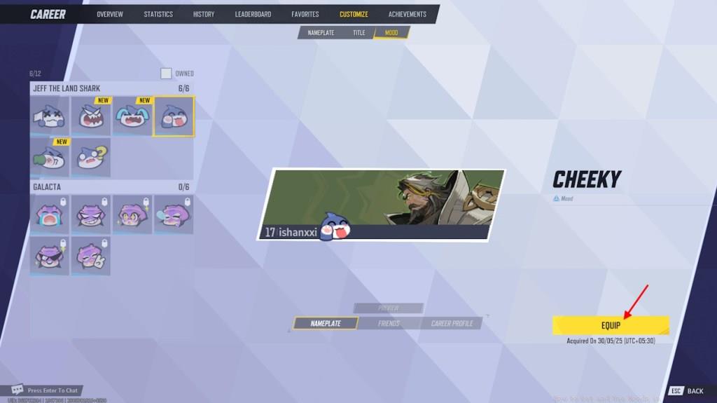 Equip Mood in Marvel Rivals