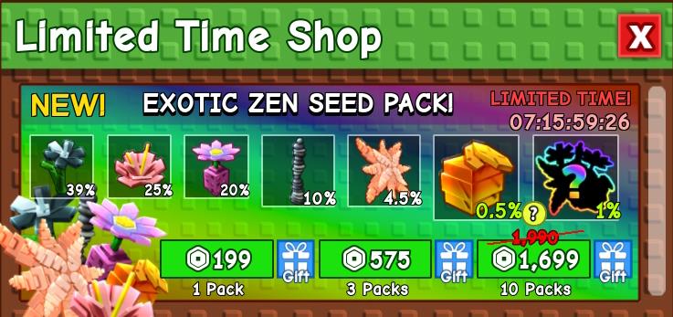 Exotic Zen Seed pack