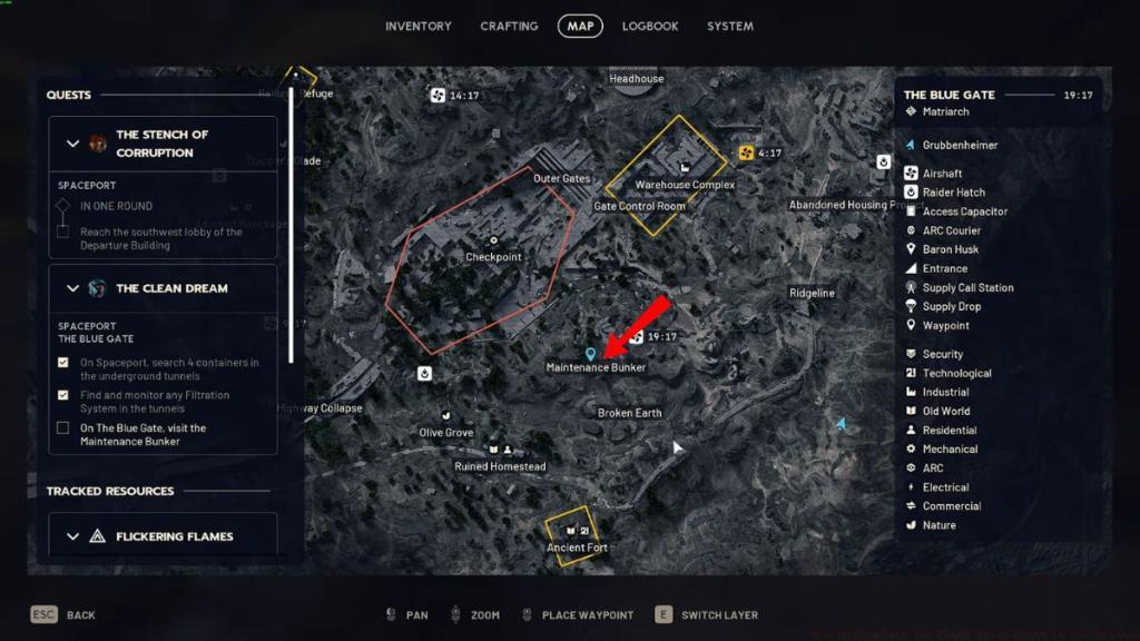 Monitor the Filtration System in the Spaceport Underground Tunnels for the Clean Dream quest