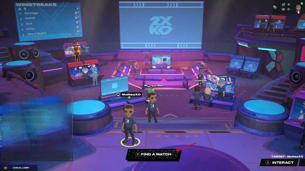 Find a Public match in 2XKO