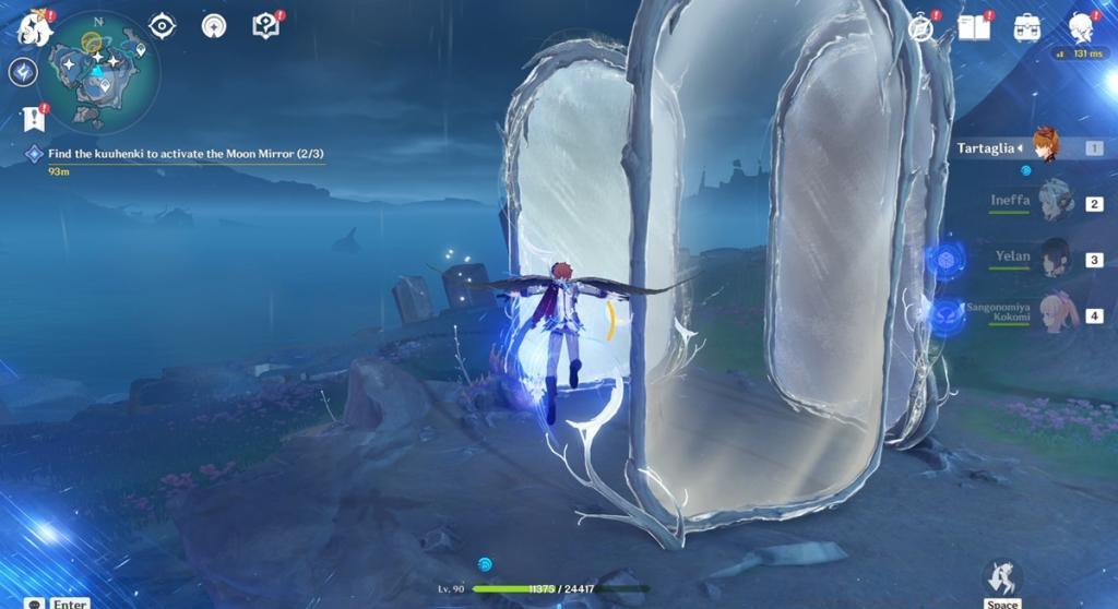 Find the Kuuhenki to activate the Moon Mirror Genshin Impact