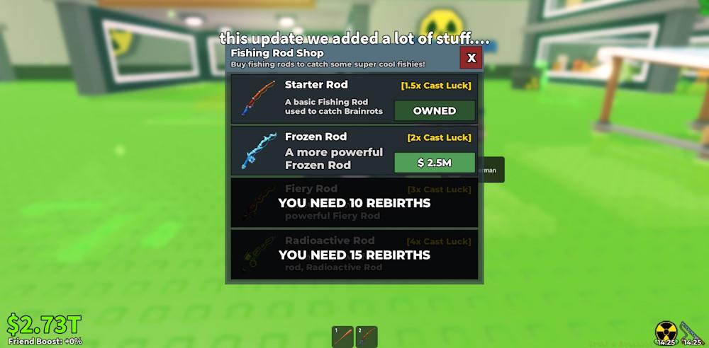 Fishing rods in Steal a Brainrot