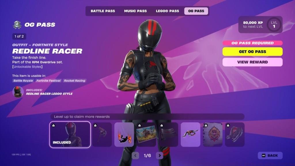 Fortnite OG Pass Season 5 first page