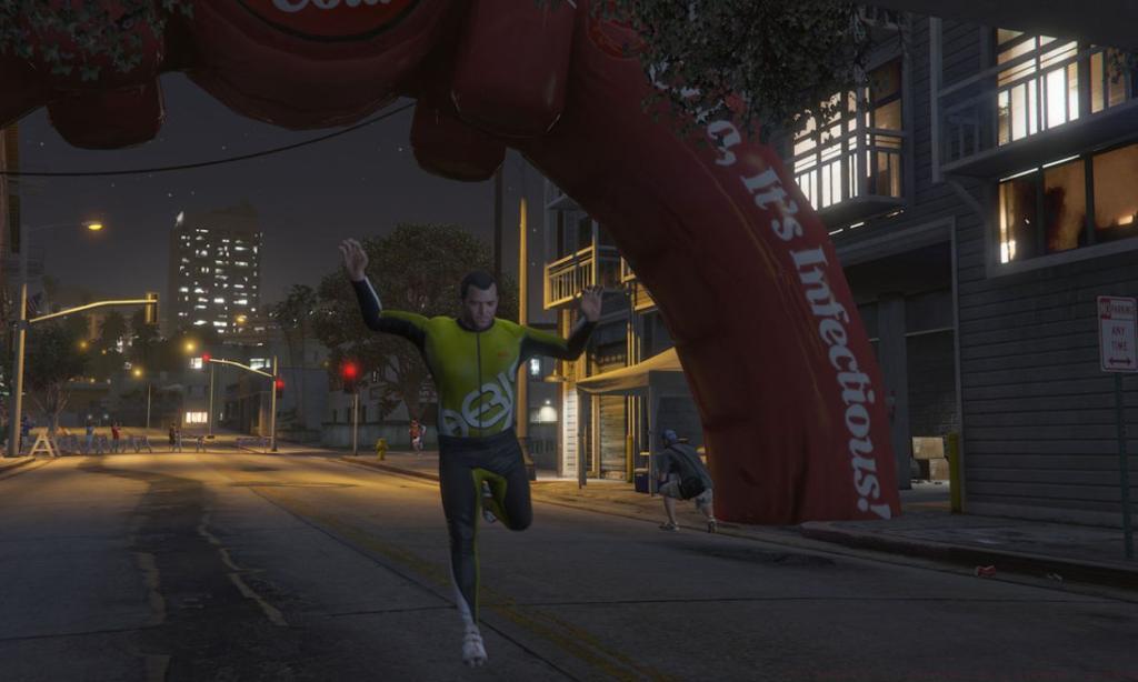 Triathlon winner cutscene in GTA 5