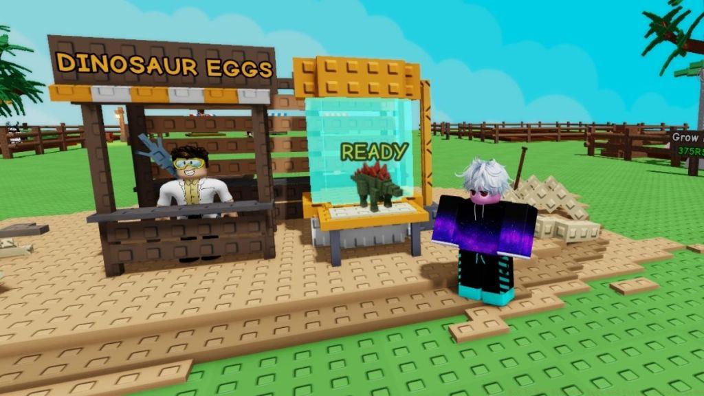 Get Dinosuar Pets in Grow a Garden through Trading