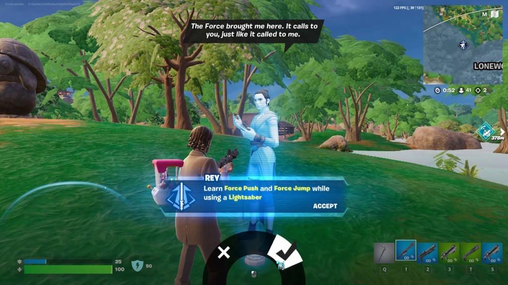 Get Lightsaber and force ability in Fortnite Chapter 6 Season 3