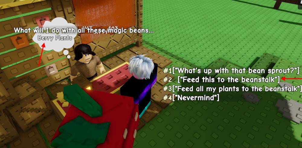 Giving plant type to grow Beanstalk in Grow a Garden