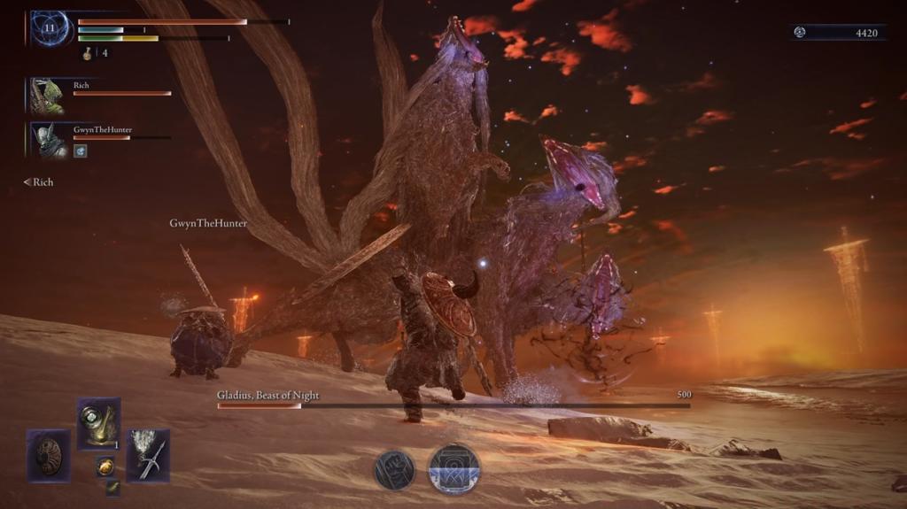 Gladius Beast of Night Bite Attack in Elden Ring Nightreign