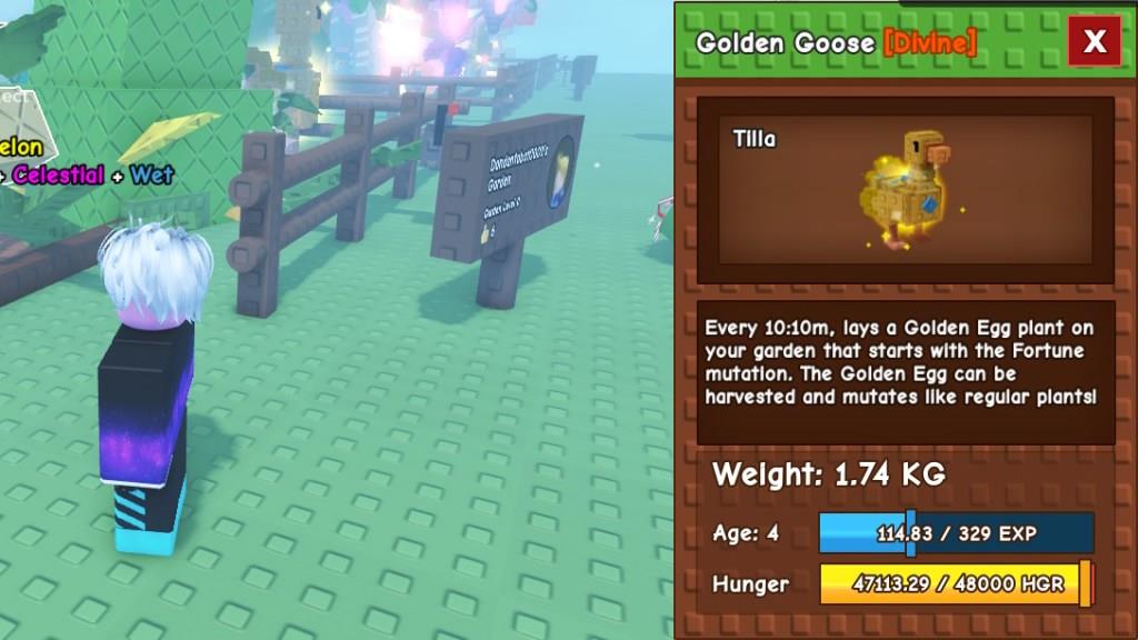 Golden Goose abilities in Grow a Garden