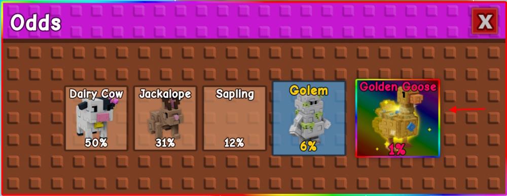 Golden Goose in Sprout Egg