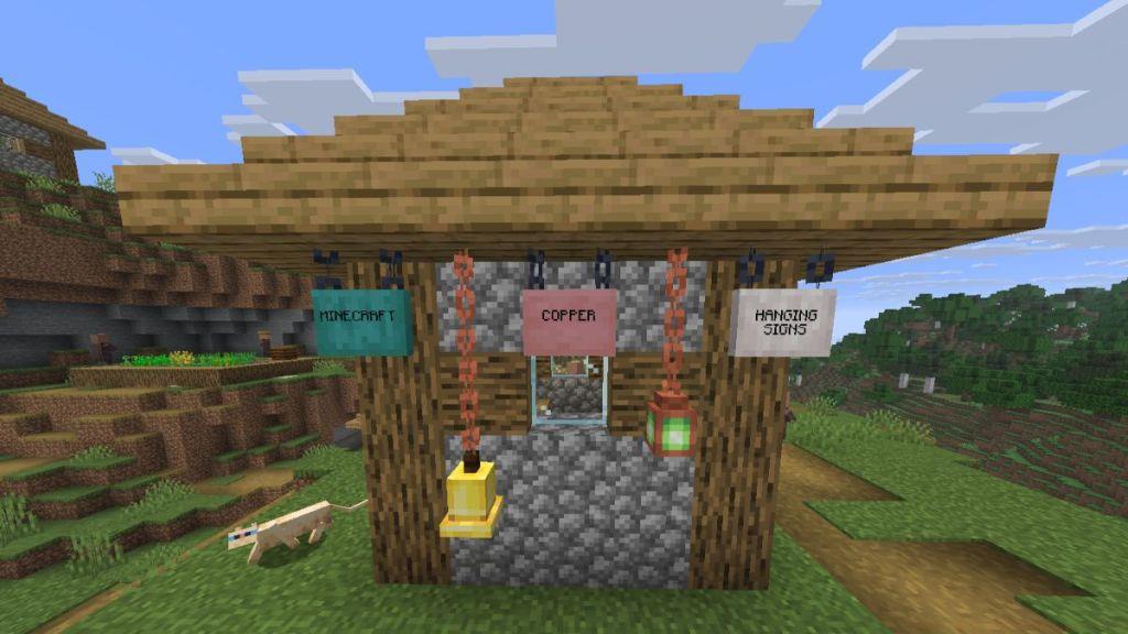 Hanging items in Minecraft using copper chains