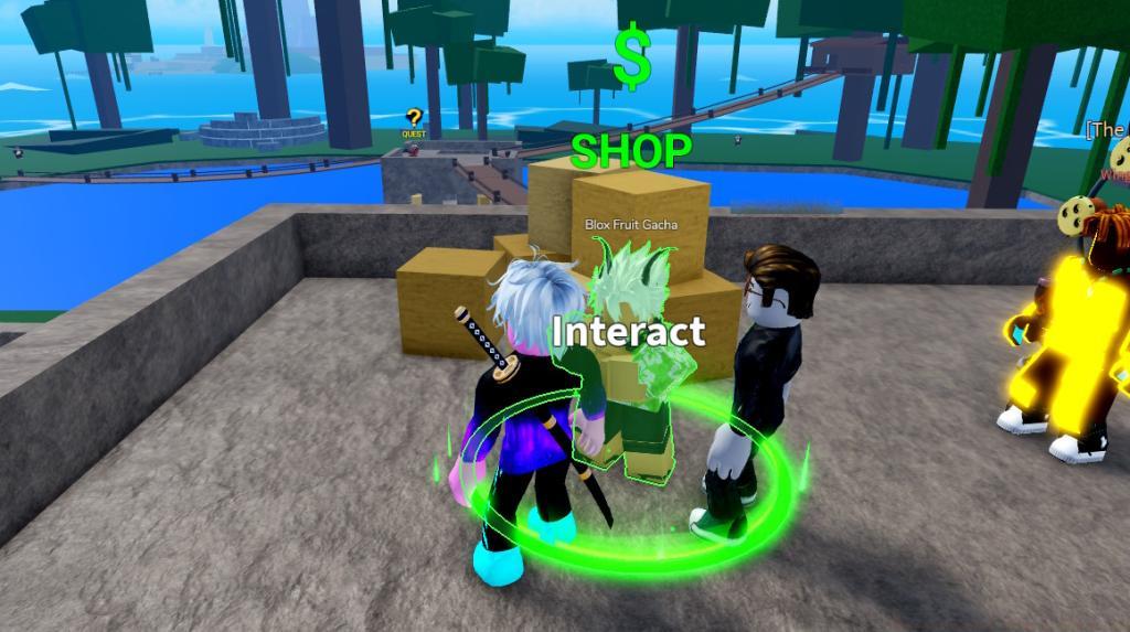 Interact with Blox Fruits summer gacha