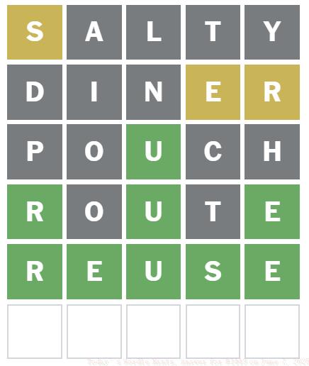 June 7 Wordle Answer