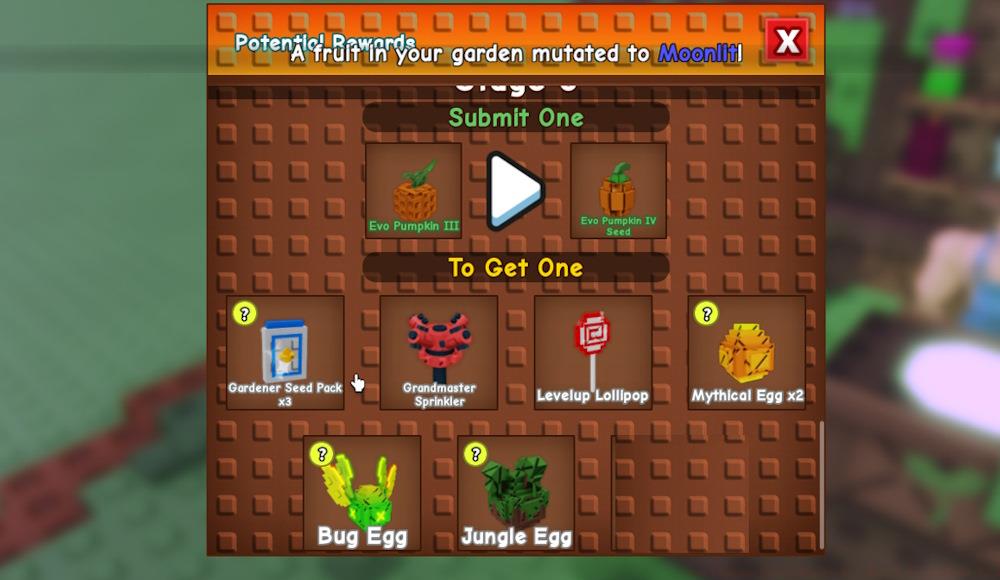 Jungle Egg reward in Seed Stages event GaG
