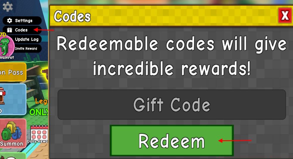 Just Brainrot Tower Defense Codes redeem