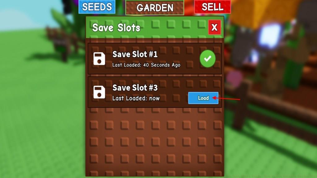 Load into a new garden in Grow a Garden