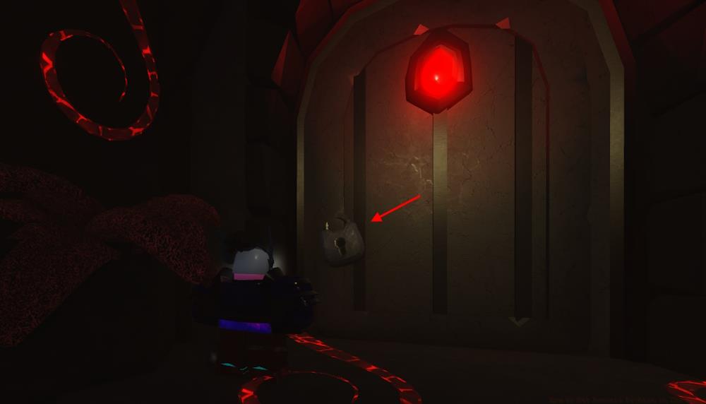 Lock on the Demonic pickaxe door